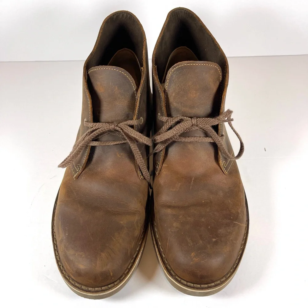Clark’s‎ Men’s Bushacre 3 Brown Beeswax Leather Chukka Boots Size 11W